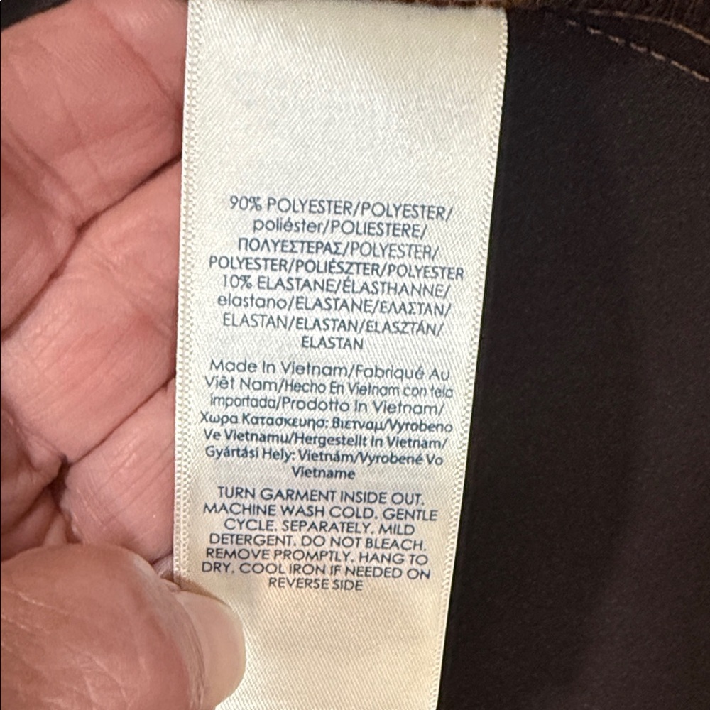 Chaps Brown Vegan Suede Button-Front Mini Skirt SKU1133 - Picture 10 of 10